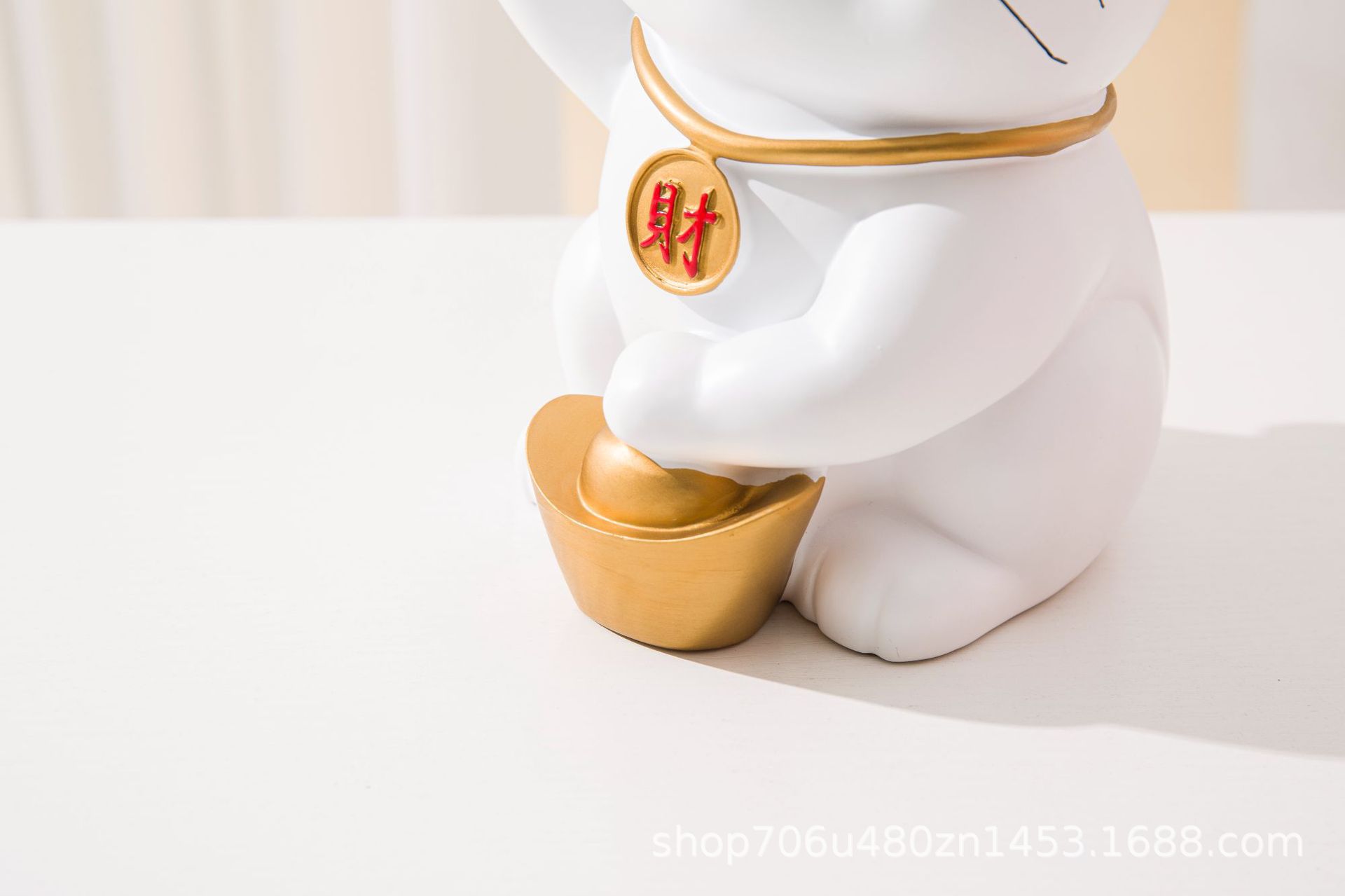 招财猫桌面ins风客厅装饰摆件鞋柜前台饰品开业送礼玄关钥匙收纳