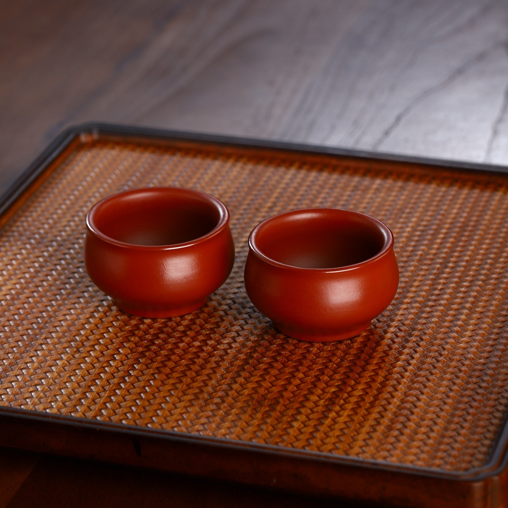 品茗杯批发刻字宜兴原矿紫砂茶杯段泥开口小杯45毫升主人杯-阿里巴巴