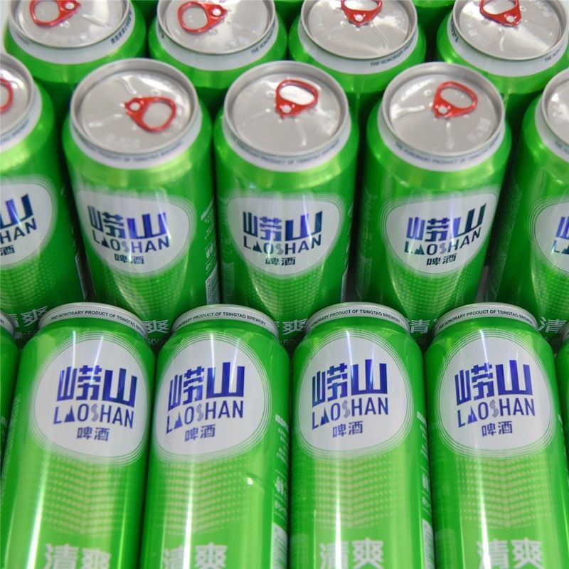 青岛崂山啤酒500ml大罐装清爽8度新酒新日期整箱包邮易拉罐