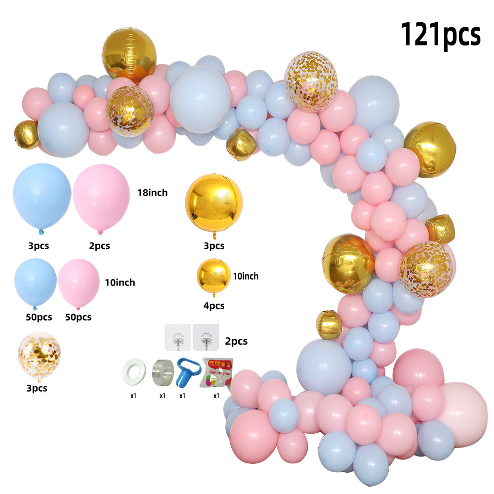 Cross-Border New Latex Balloon Chain Set Amazon Holiday Balloon Decoration Valentine's Day Birthday Party Wedding Ceremony Layout