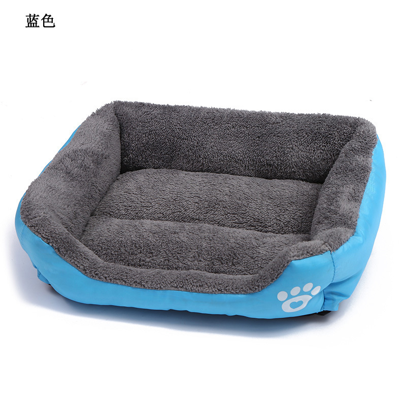 Four Seasons Universal Pet Bed Candy Color Square Kennel Teddy Pomeranian Mat Pp Cotton Pet Bed Factory Wholesale