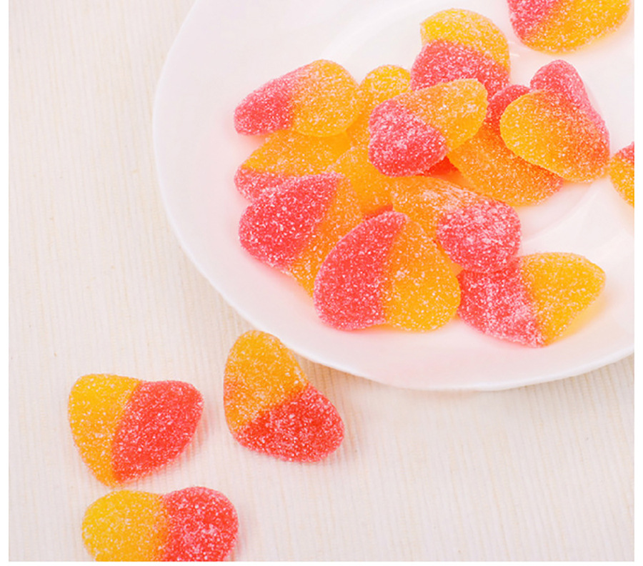 酸桃心形橡皮糖 德国trolli口力qq水果软糖可爱糖果散称5斤