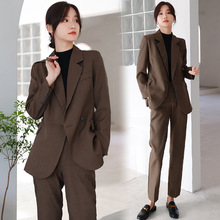 职业装西装套装女2022秋季新品韩版时尚气质西服长裤两件套