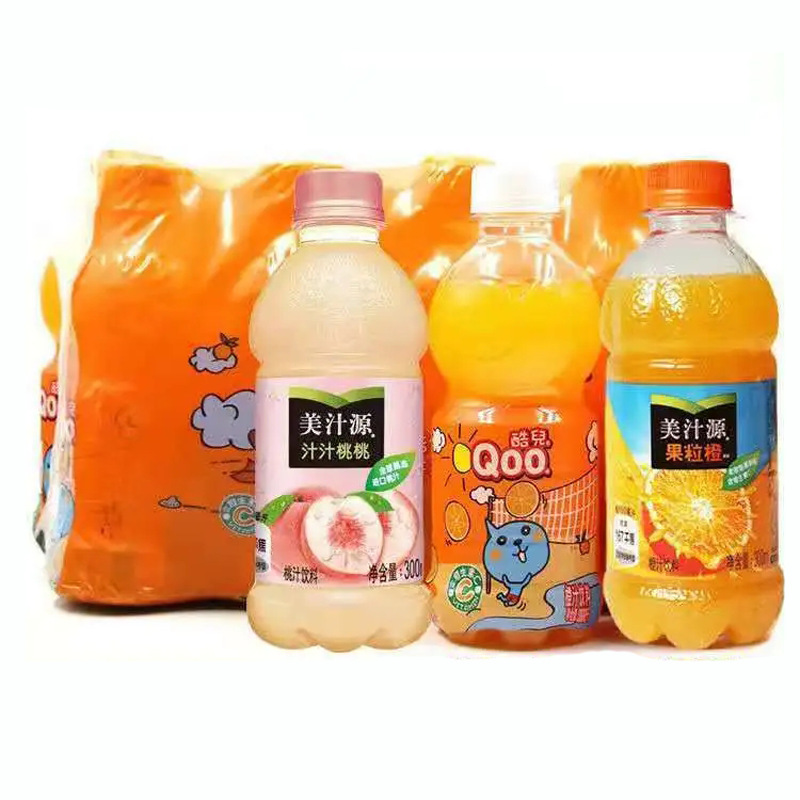 美汁源果粒橙整箱批发300ml酷儿果汁小瓶迷你橙汁水蜜桃夏日饮料