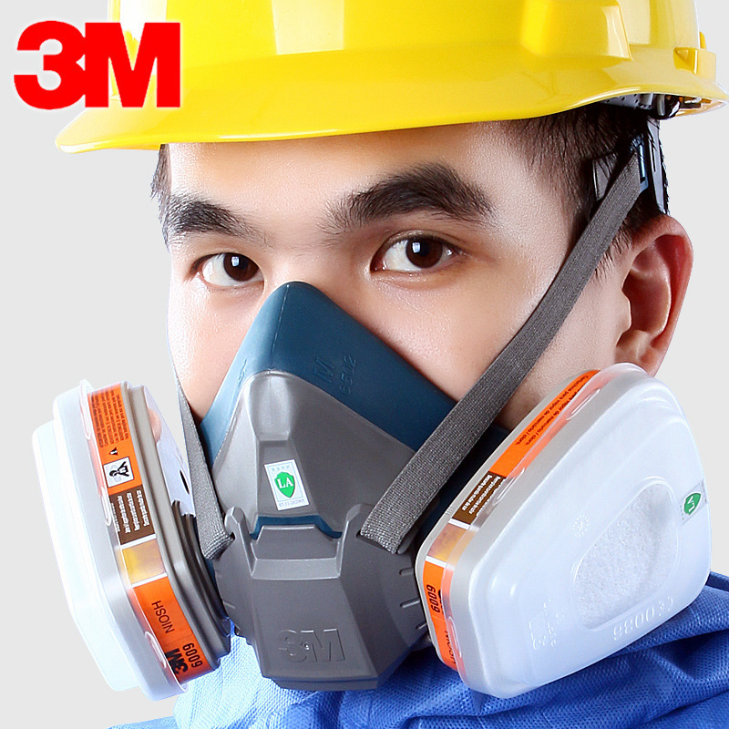 3m 6502 6007(6009替代款)防毒面具防粉尘防汞蒸气水银氯气面具