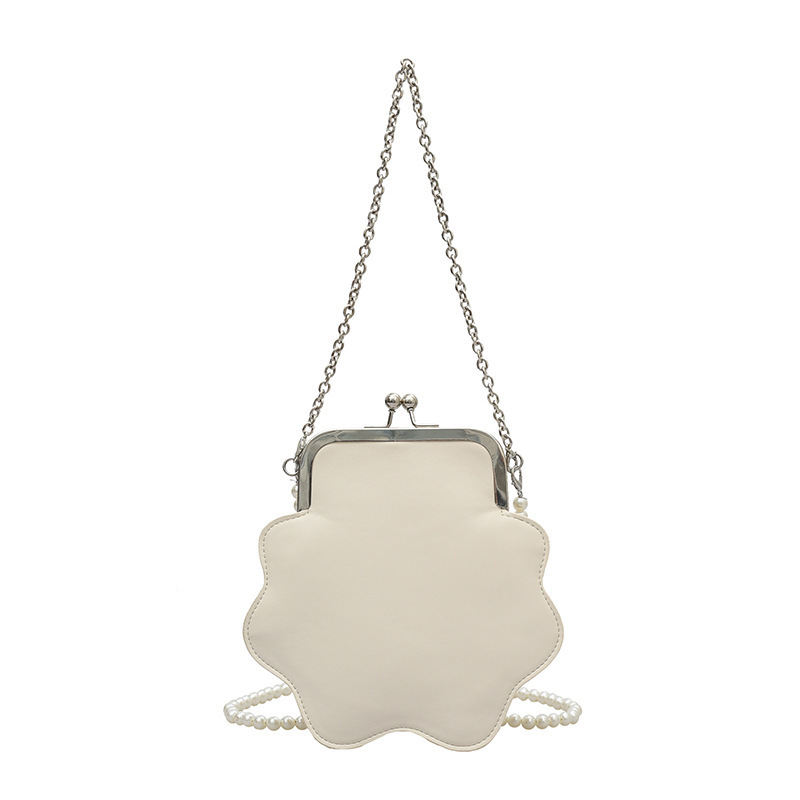 Shoulder Crossbody Western Style Underarm Bag Pearl Pouch Women's Bag 2021 Summer New Cloud Bag Chain Clip Bag