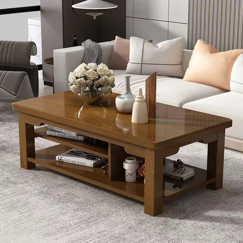 实木客厅茶几桌子现代简约小户型中式简易长方形家用经济实惠茶桌