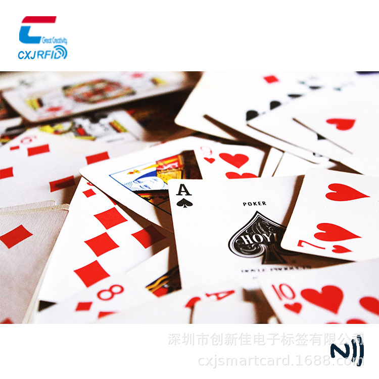 rfid芯片扑克f08芯片 群读塑料扑克 娱乐魔术扑克牌厂家
