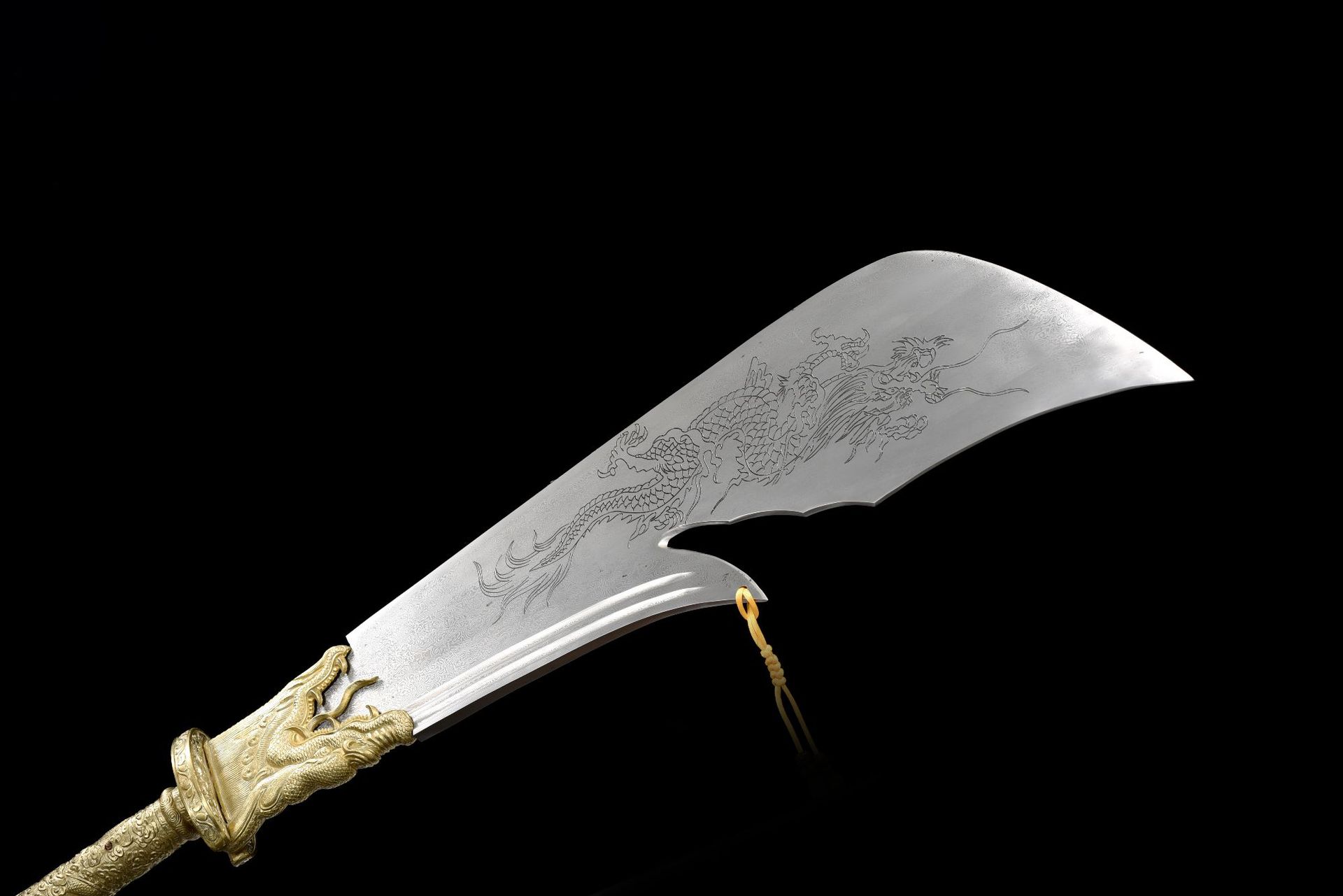 龙泉市刀剑花纹钢青龙偃月刀十八般兵器关公长刀工艺品摆件未开刃