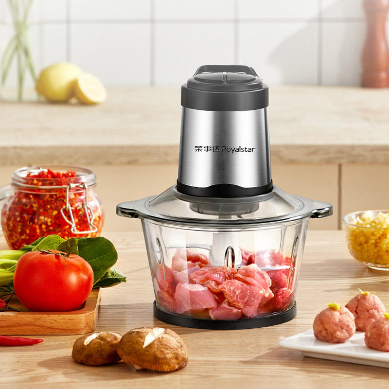 万佳料理机家用绞肉电动小型搅拌绞馅多功能不锈钢全自动电视同款