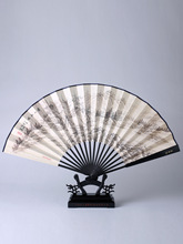 1VPR杭州扇子风丝绸绢扇8寸古风折扇男夏季工艺礼品扇收藏