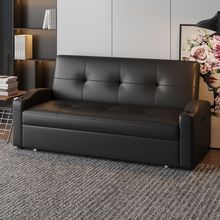 真皮折叠沙发床客厅商务办公两用多功能小户型可推拉收纳皮艺沙发