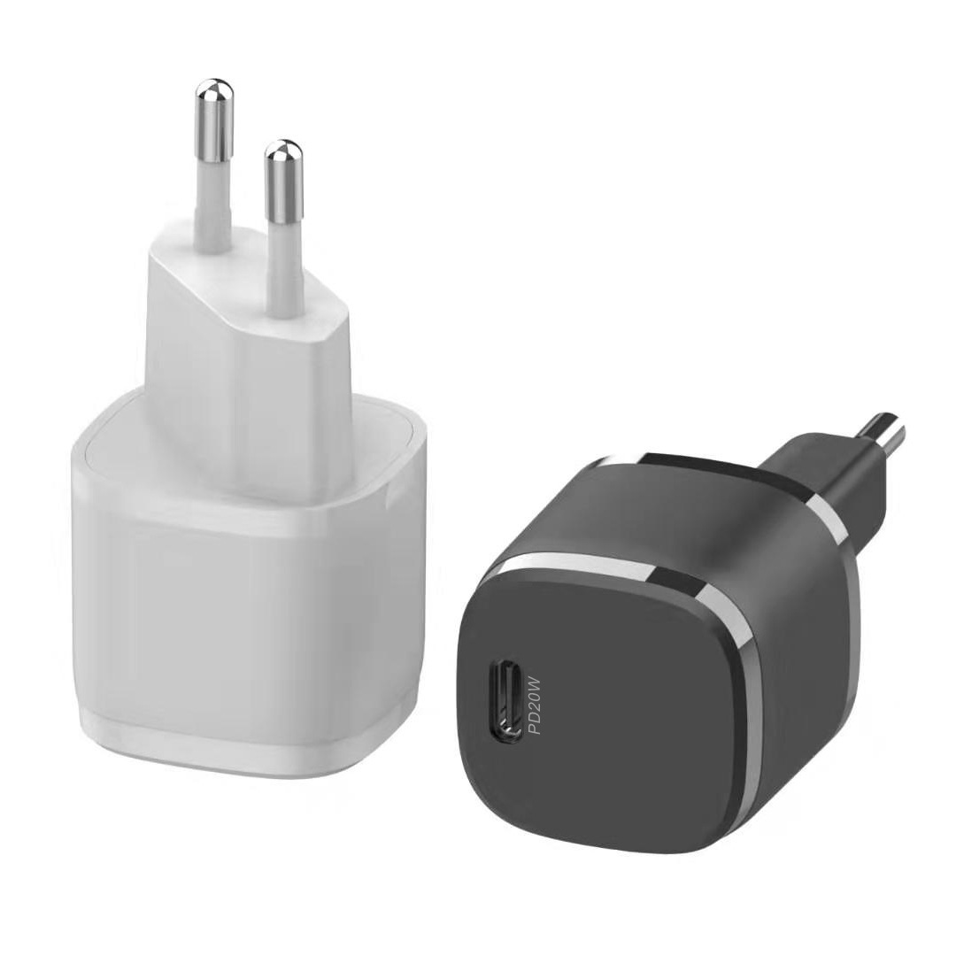 单pd口美规充电器 18w单type-c口手机充电头 扁插折叠脚快充头