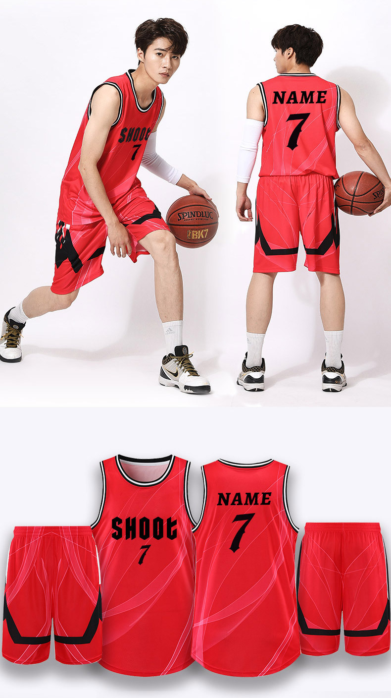 夏季篮球服套装男女大学生比赛训练队服运动背心团体球衣一套印字