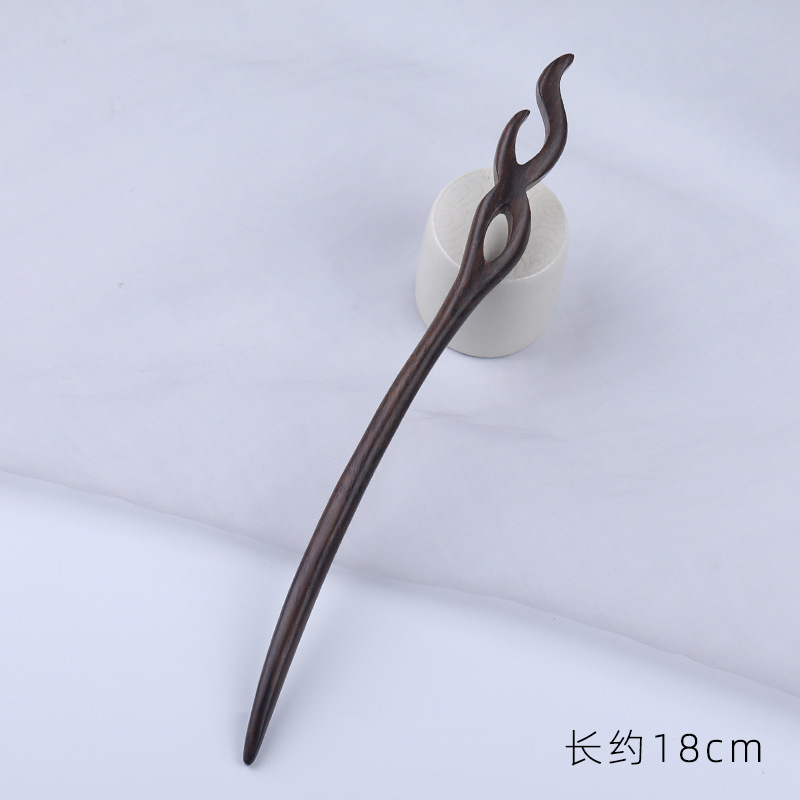 Leather Gray Wooden Hair Clasp Ebony Hair Clasp Wooden Hair Clasp Hairpin Simple Modern Style Car Wood Antique Hair Accessories Daily Hanfu Headdress for Women