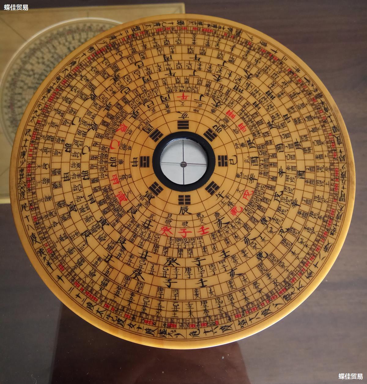 杨公盘含手工罗经万安黄泉公分产罗盘18精品乾永记八煞龙休宁木质
