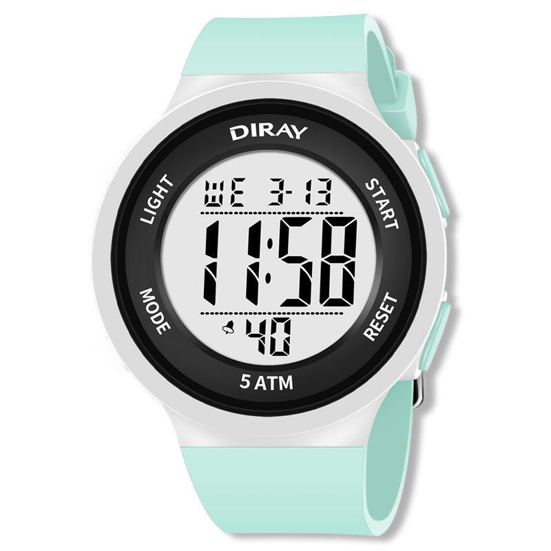 Dirui 348 Couple Watch Student Anti-Sports Electronic Watch LED Luminous Simple Trendy Watch Fashion