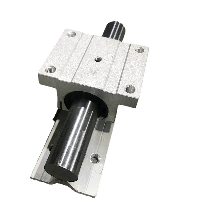 光轴导轨铝托圆柱直线滑轨支撑座sbr导轨 圆轨道木工推台锯导轨