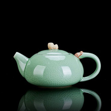 哥窑茶壶陶瓷茶具小茶壶开片汝瓷功夫红茶泡茶壶家用开片单壶西施