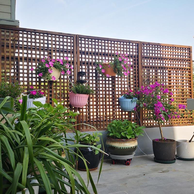 防腐木格栅户外屏风木头栅栏隔断室外庭院遮挡花园花格方格木围栏
