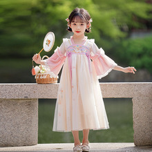 小女孩中国风时尚洋气唐装花朵汉服夏季古风新品甜美可爱一件代发