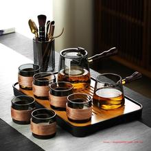 玻璃茶具套装家用茶盘小型办公室客厅喝茶功夫茶杯防烫耐热泡茶壶