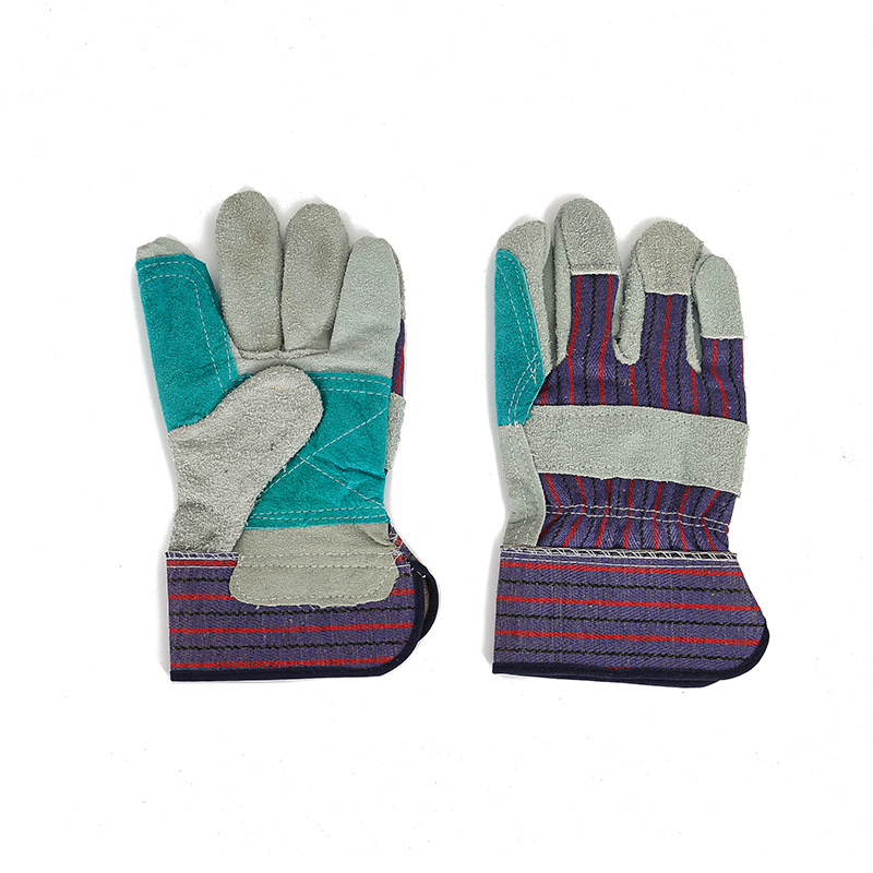 Cowhide Welding Gloves Wholesale Double-Layer Velvet Lining Cutting Labor Gloves Wear-Resistant Heat Insulation Welder Working Gloves