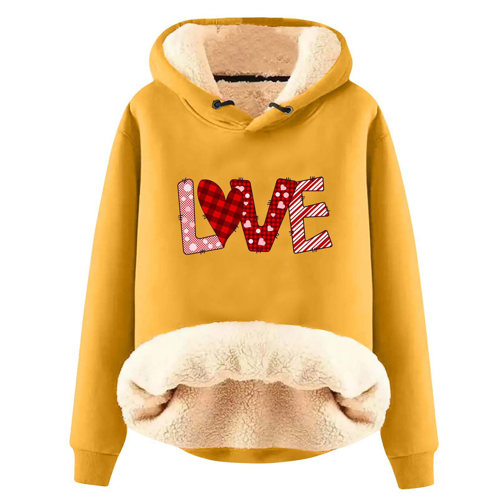 欧美连帽卫衣加绒加厚保暖宽松带帽套头潮牌ins羊羔绒qph09-阿里巴巴