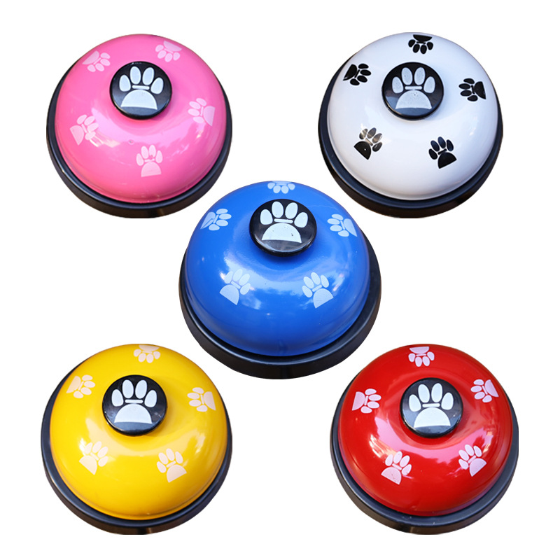 Dogs and Cats Trainer Pet Footprints Bell Poodle Bell Device Called Dining Bell Dog Intelligence Toy Golden Retriever Bell