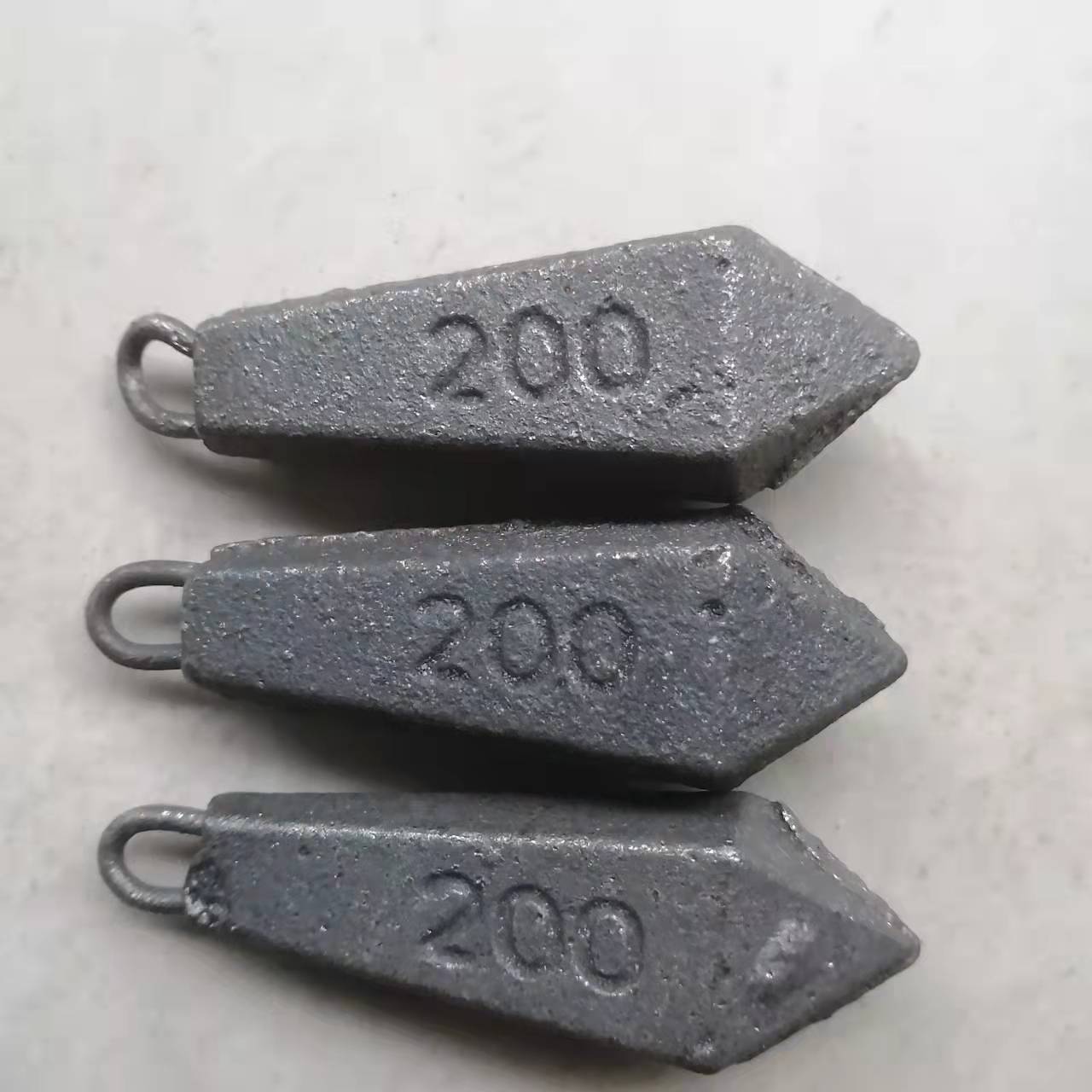 钓鱼配件海钓铁坠水滴六棱铁坨钓鱼铁坠250克带鼻铁坠铸铁鱼坠