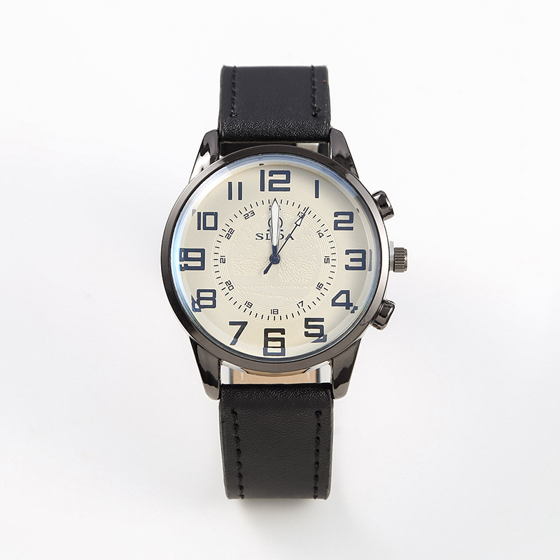 2022 New Retro Belt Watch Men's Fashion Trend Digital Student Watch Men's Quartz Watch Wholesale