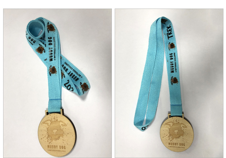 厂家定制棉带丝印奖牌挂绳荣誉勋章运动会挂绳可印logo