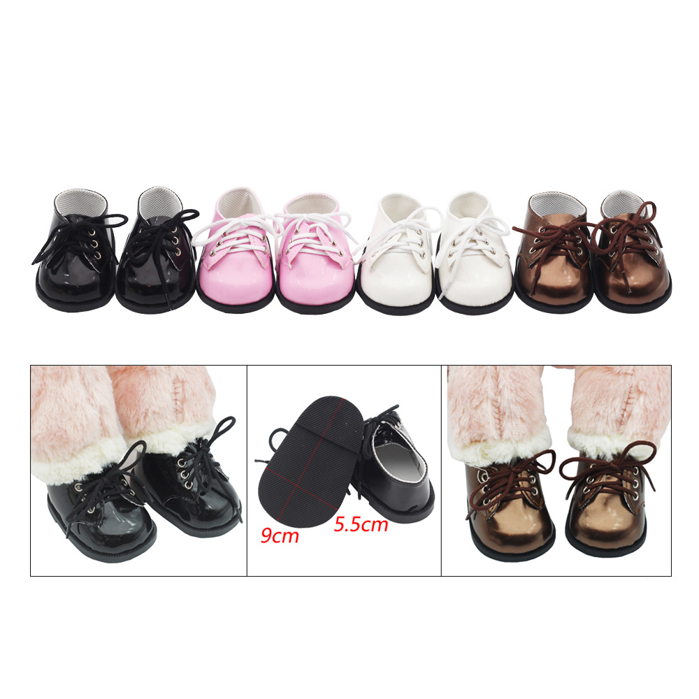 40cm棉花娃娃中号星戴露史黛拉熊鞋皮鞋休闲鞋重生婴儿玩具鞋子