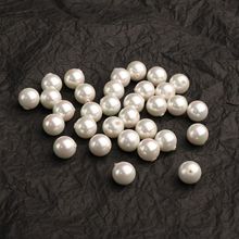 厂家直供大量贝壳珍珠3-20mm各色半孔贝珠圆珠 DIY饰品 配件 散珠
