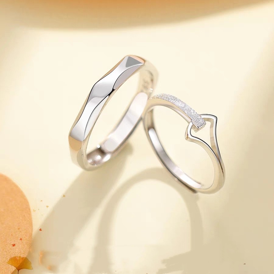 不易掉色开口可调节三生有幸情侣戒指韩版对戒礼物送男女友-阿里巴巴