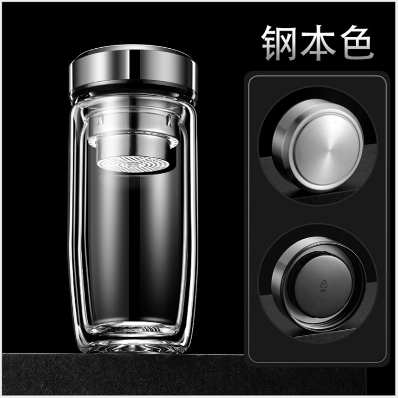 High-End Crystal Glass Business Car Tea Cup Tea Water Separation Borosilicate Tea Cup Goose Egg Cup Gift Delivery