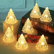 冰山小夜灯创意钻石水晶雪山小夜灯卧室床头氛围灯圣诞节装饰灯