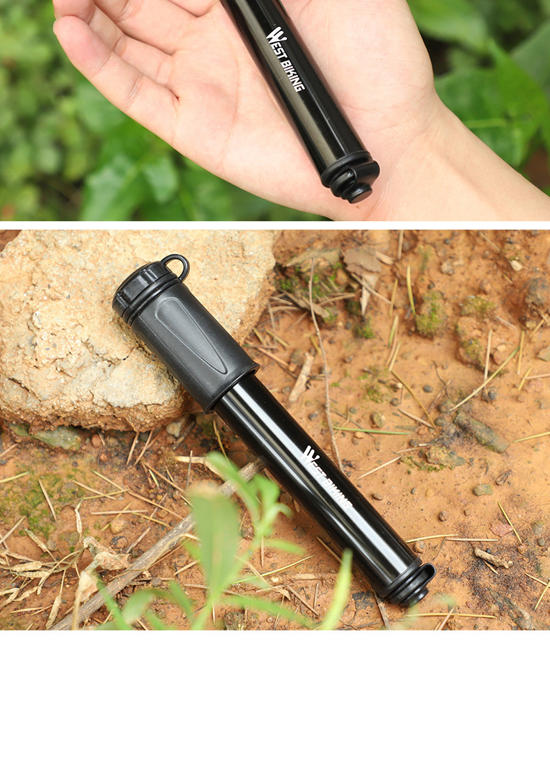 west biking高压气筒自行车篮球充气筒迷你便携小型打气筒带软管