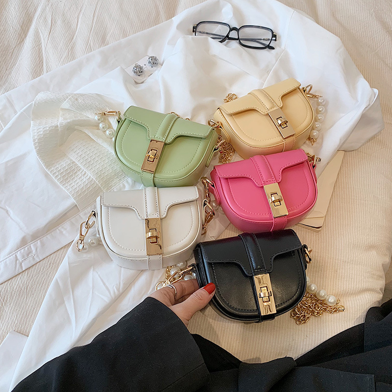 ins新款网红儿童包时尚宝宝迷你链条包 小女孩个性简约斜挎配饰包