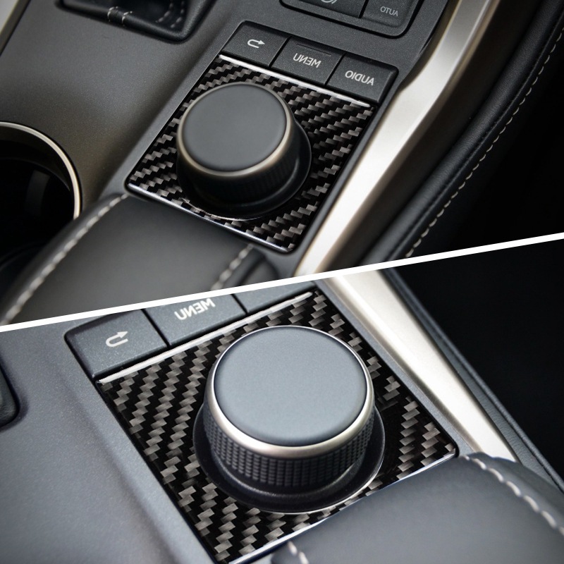 适用于雷克萨斯nx200 300h200t旋钮面板碳纤维装饰贴nx内饰改装件