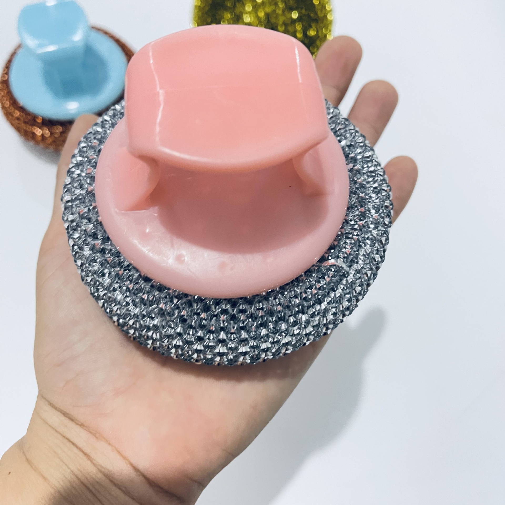 圆头锅刷金丝塑料丝锅刷不伤锅刷锅刷子钢丝球清洁刷1元货源赠品