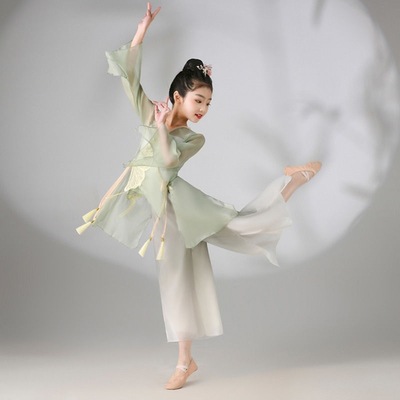 人间烟火舞蹈服儿童节演出装六一海与天女孩萱草花古典芒种小学生