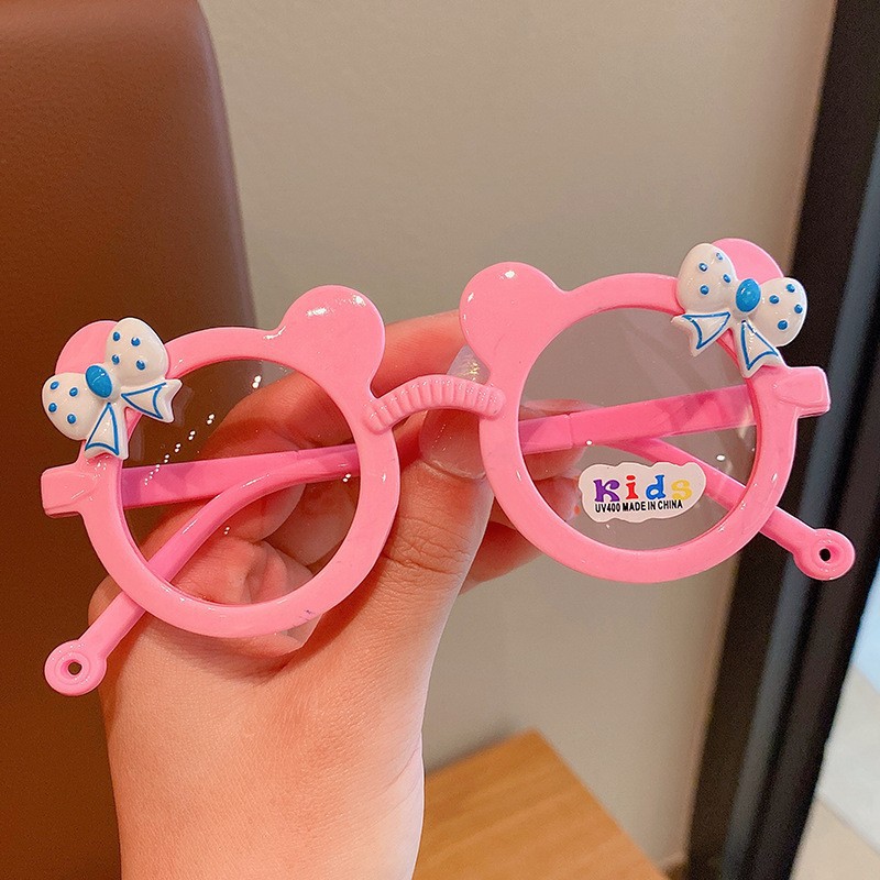 Mickey Kids Sunglasses Sunglasses Wholesale Kids Bow Cartoon Cute Girl Sun-Proof Sun Glasses Factory