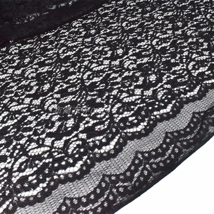 清仓高档黑色镂空刺绣花朵蕾丝服装连衣裙布料拍摄背景布桌布包邮