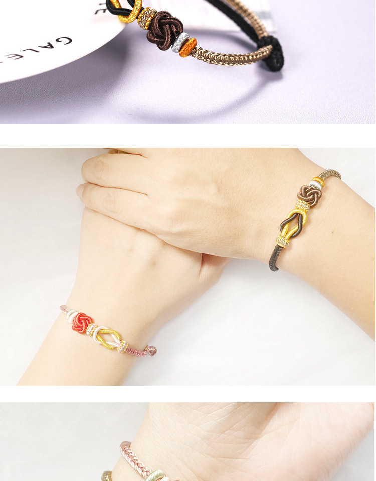 七夕情侣手绳手工编织文创创意编绳手链情人信物莫相离同心结手串