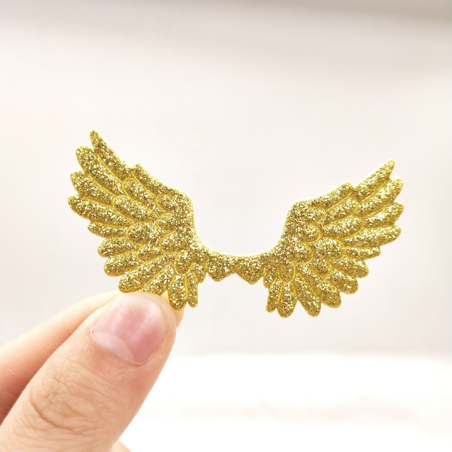 毛绒双面天使翅膀蛋糕插牌 diy手工头饰发夹围巾帽子服装辅料材料