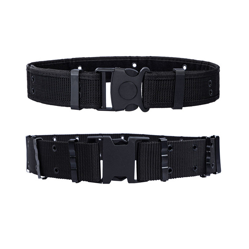保安皮带作训保安腰带保安配件户外黑色耐磨通用帆布外腰带男女款