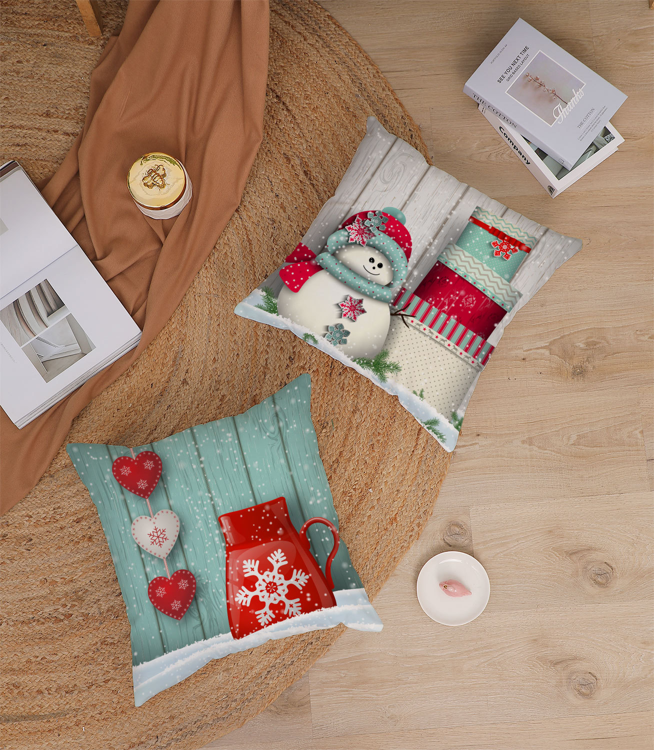 圣诞抱枕套圣诞老人麋鹿靠垫雪人字母靠枕抱枕 ins风厂家直销定制