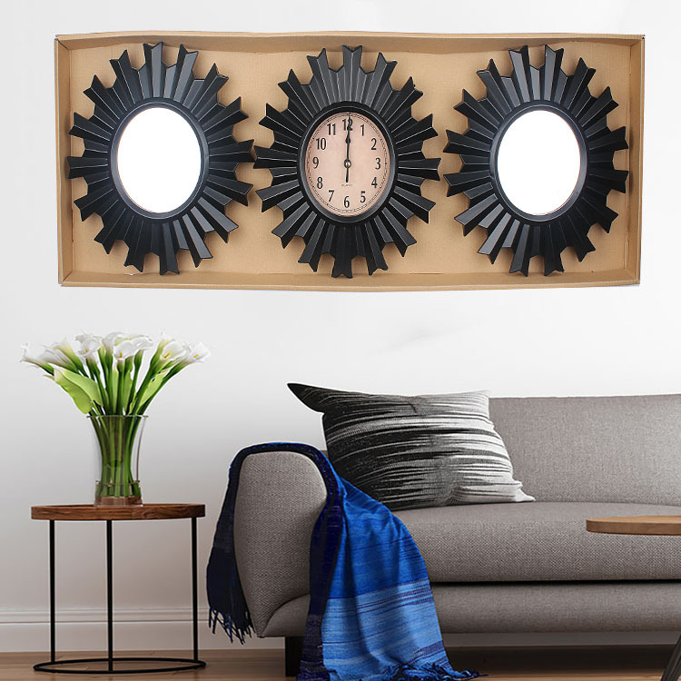 Amazon New Hot Sale European Home Art Wall Clock Mirror More than Style 10 Quartz Clock Foreign Trade Wholesale