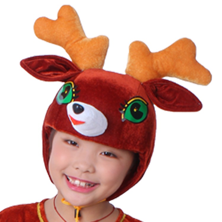 儿童动物演出服帽子小学生成人吉吉小鸟狼蚂蚁獾兔子老鼠表演头饰